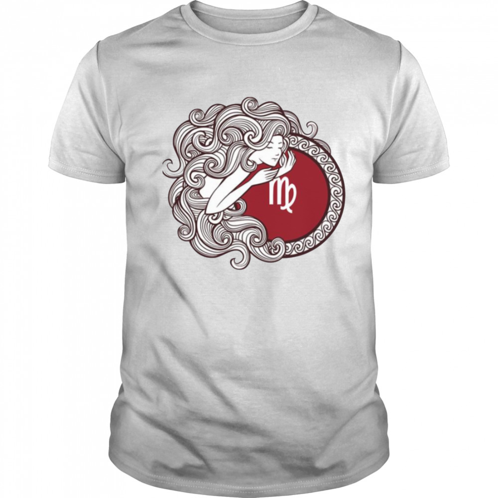 Red Virgo Astrology Maiden Zodiac Shirt