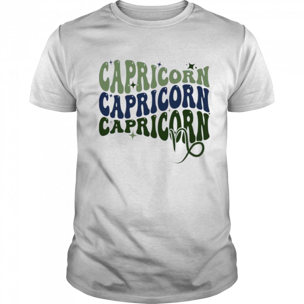 Retro Groovy Capricorn Zodiac Sign shirt