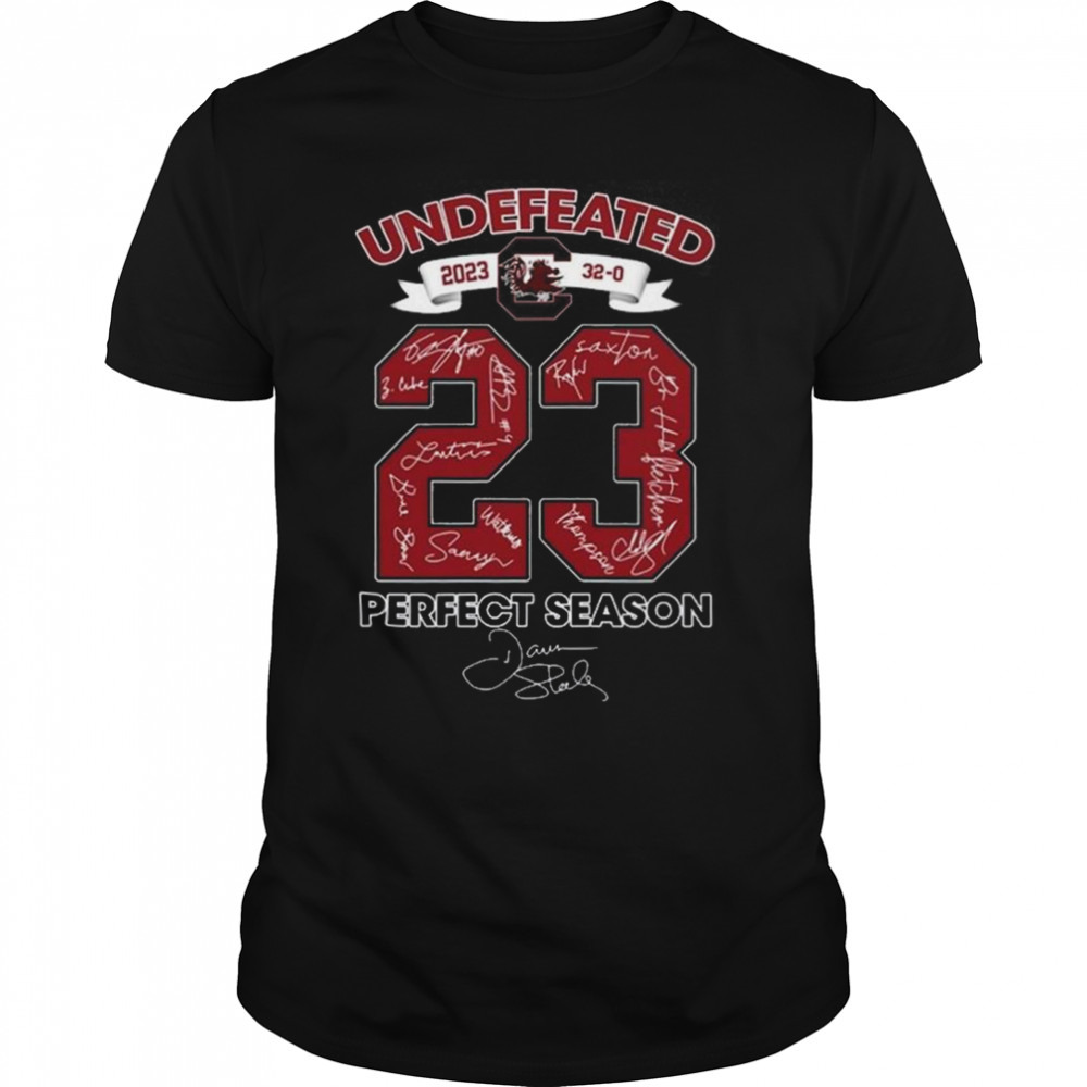 South Carolina Gamecocks Undefeated 2023 Perfect Season Signatures shirt