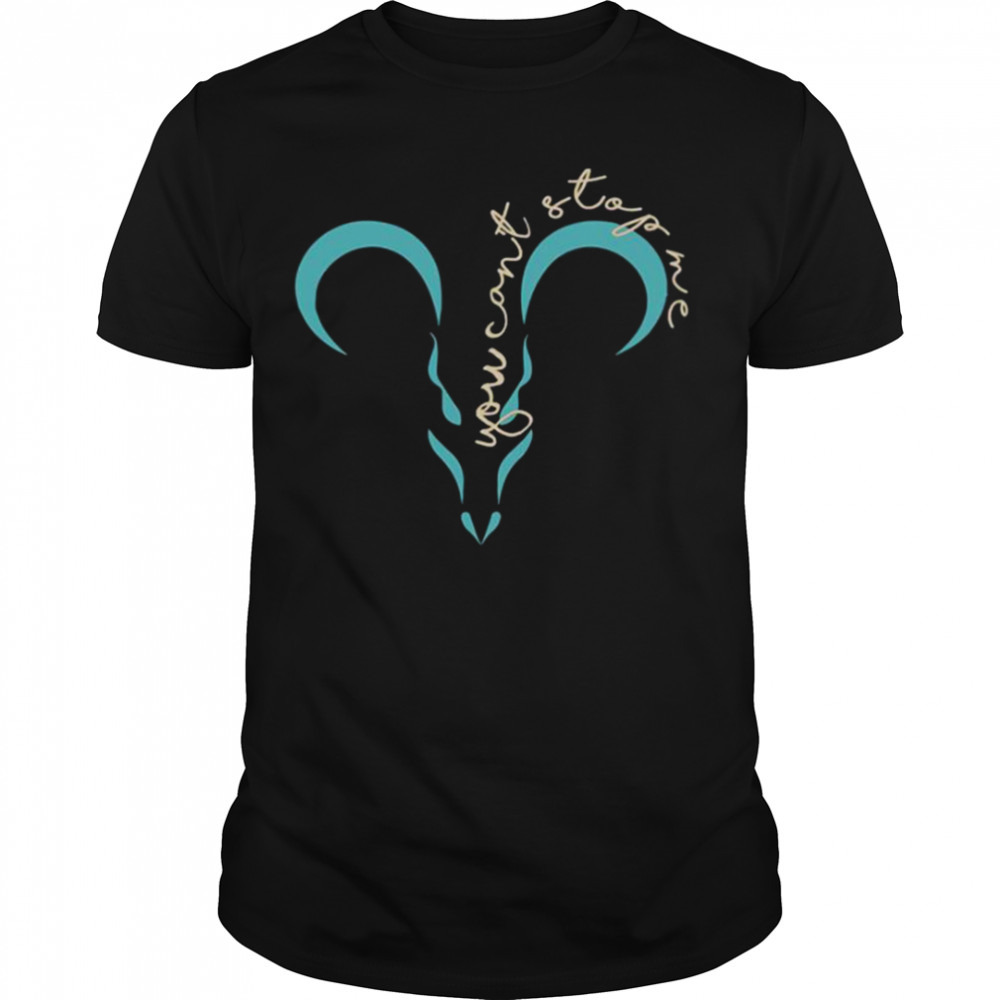 Strong Script Design Zodiac Sign Aries shirt