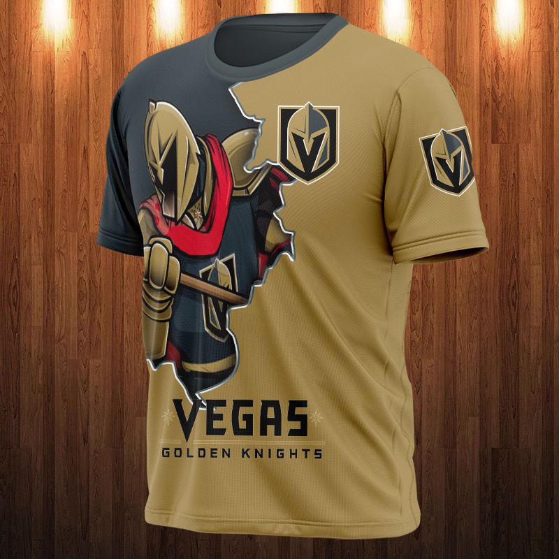 Vegas Golden Knights T-shirt 3D cartoon graphic gift for fan