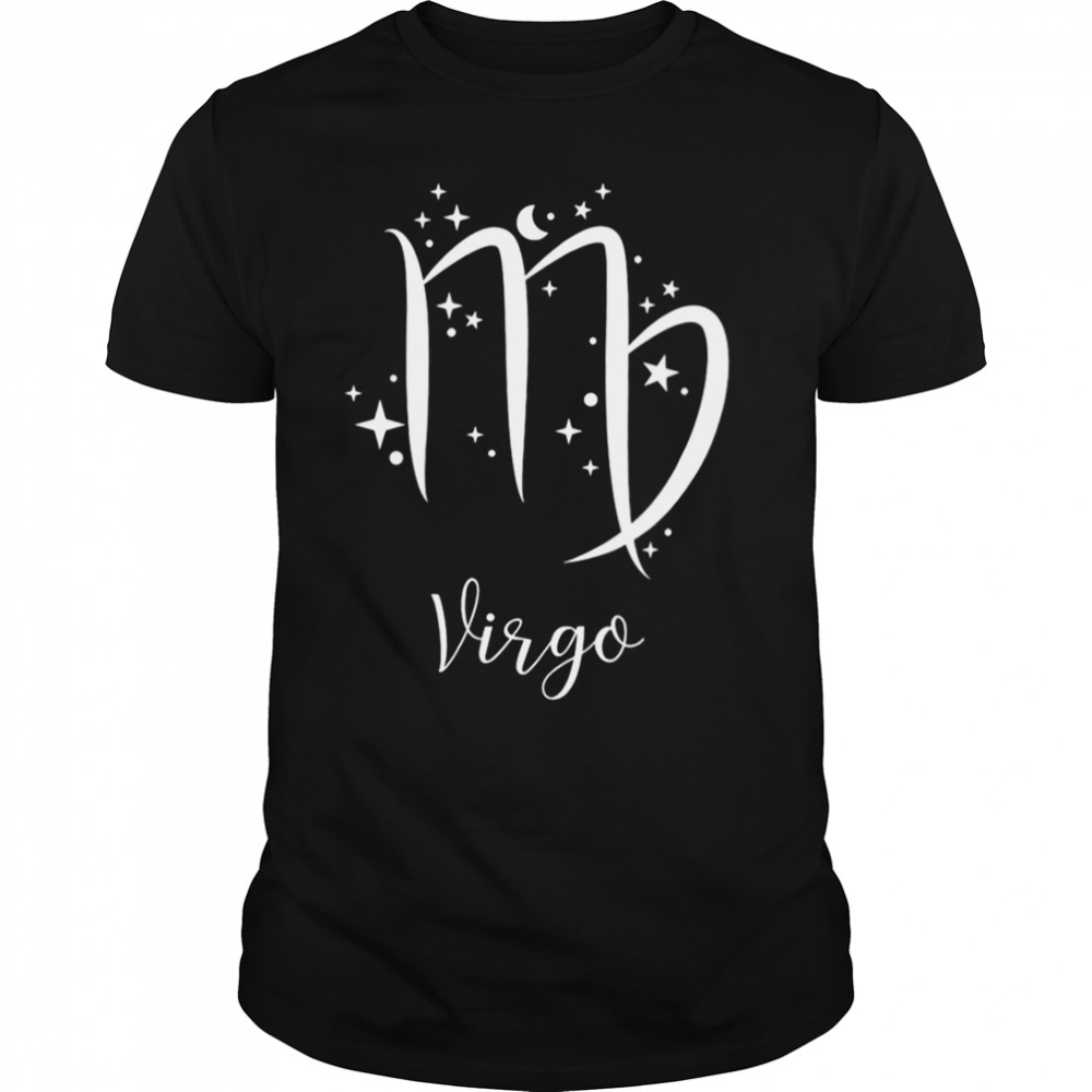 Virgo Zodiac Sign With Stars And Moon shirt