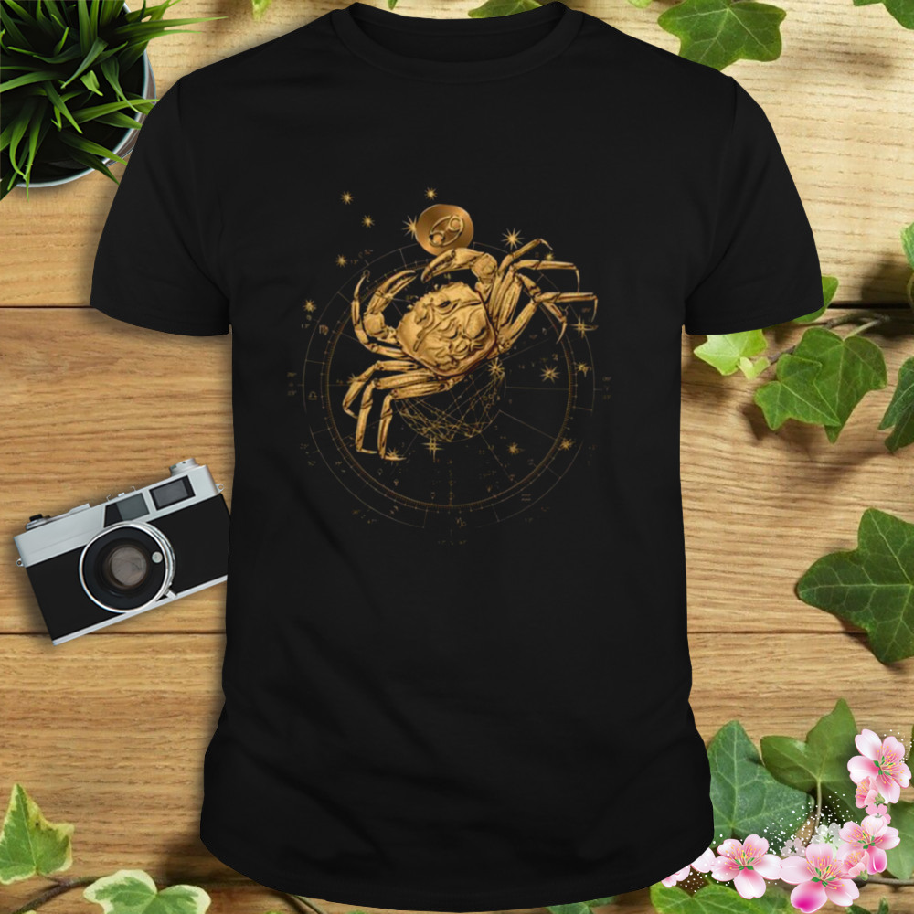 Western Zodiac Golden Cancer The Crab shirt