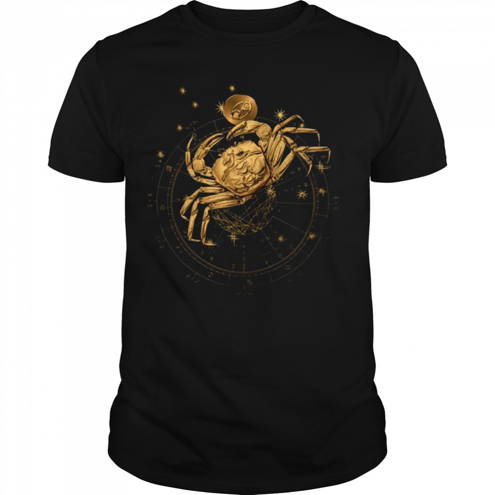 Western Zodiac Golden Cancer The Crab shirt