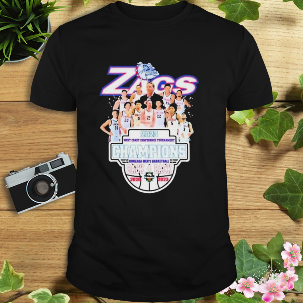 Zags 2023 West Coast Conference Tournament Champions Gonzaga Men’s Basketball Back 4 Back 2020-2023 shirt