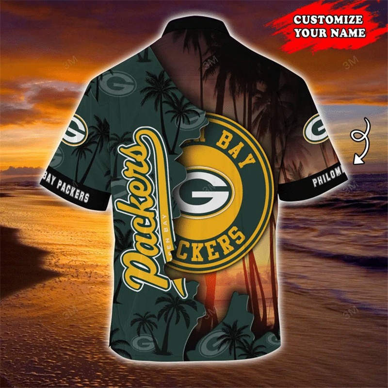 Green Bay Packers Hawaiian Shirt tropical island personalized