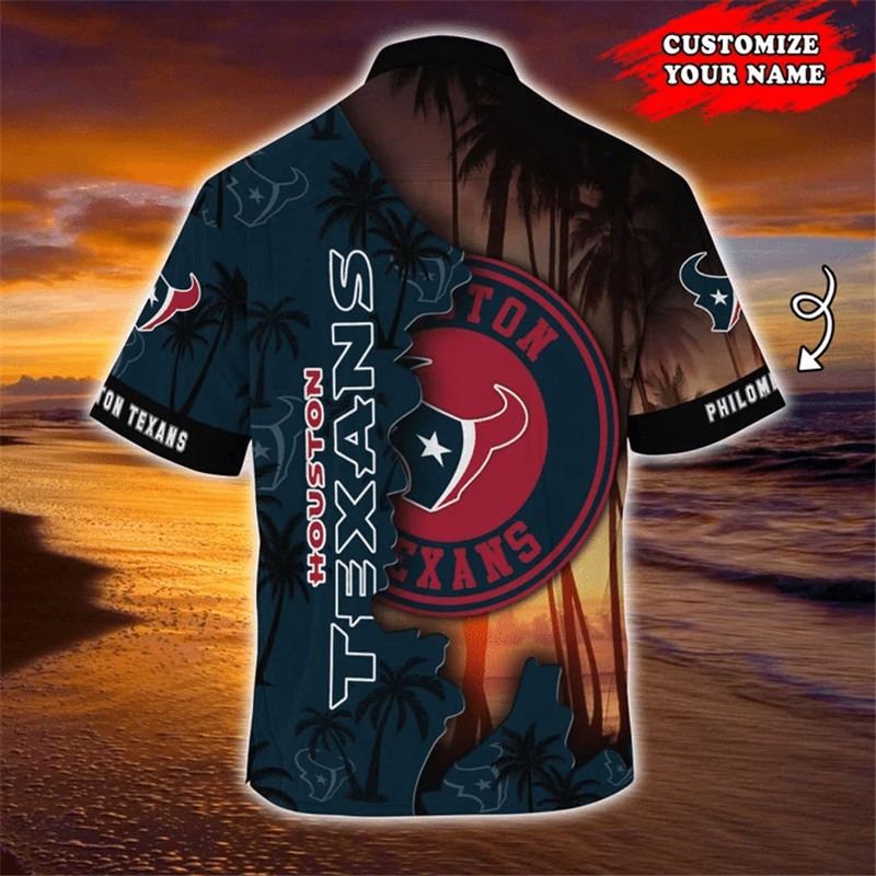 Houston Texans Hawaiian Shirt tropical island personalized