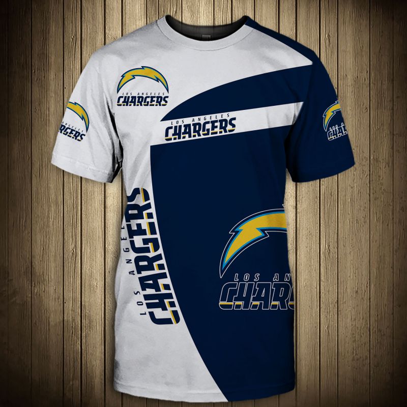 Los Angeles Chargers shirt 3D Geometric Short Sleeve