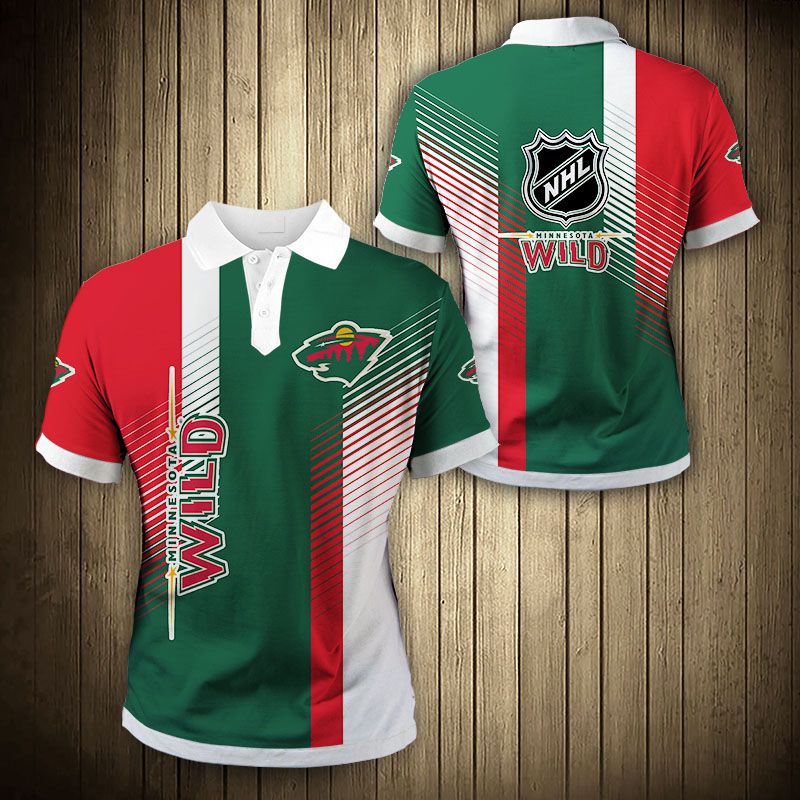 Minnesota Wild Polo Shirt cool design Summer