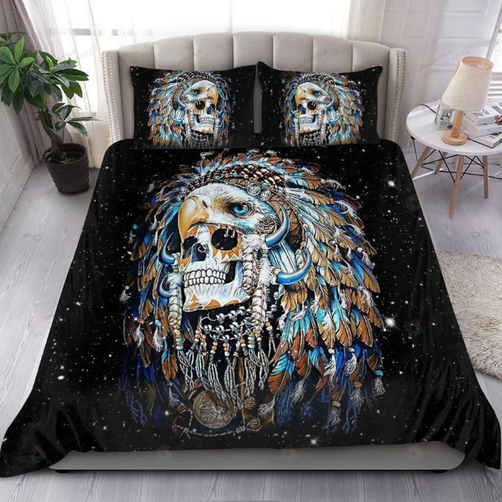 Native Skull Galaxy Bedding Set