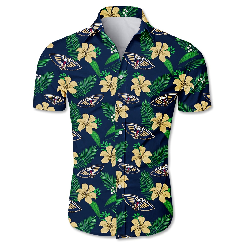New Orleans Pelicans Hawaiian shirt Tropical Flower summer