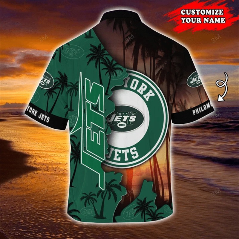 New York Jets Hawaiian Shirts tropical island personalized