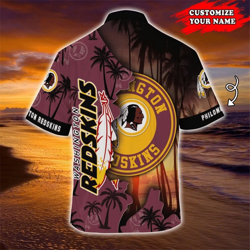 Washington Redskins Hawaiian Shirts tropical island personalized