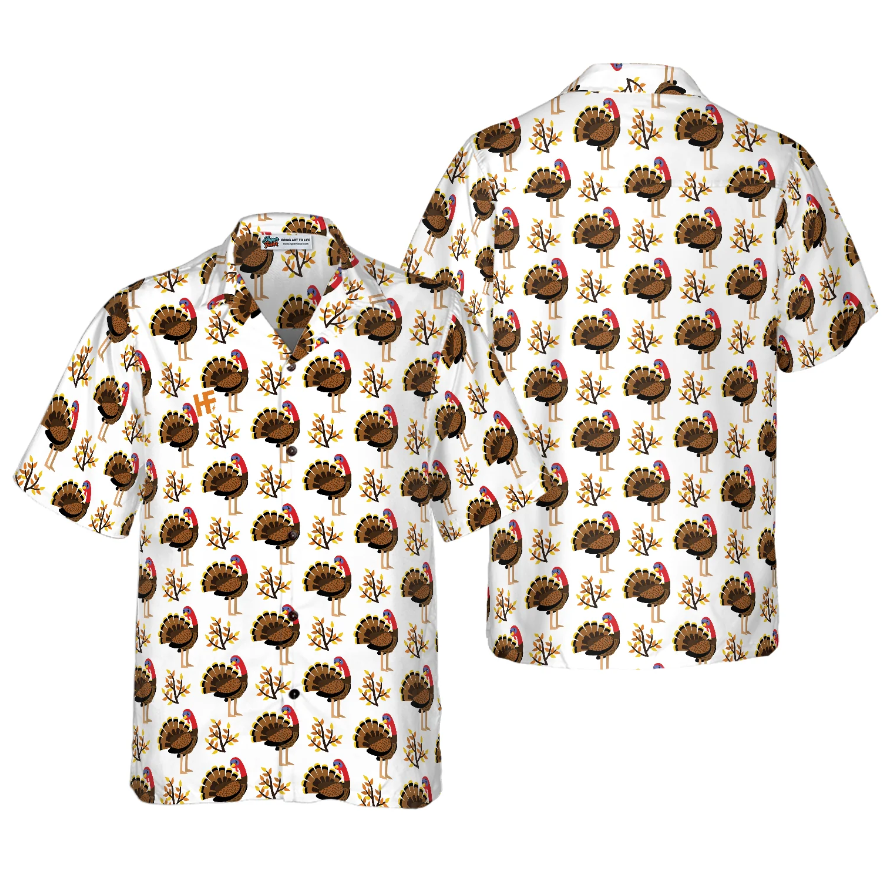 Autumn Cute Turkey Birds Hawaiian Shirt