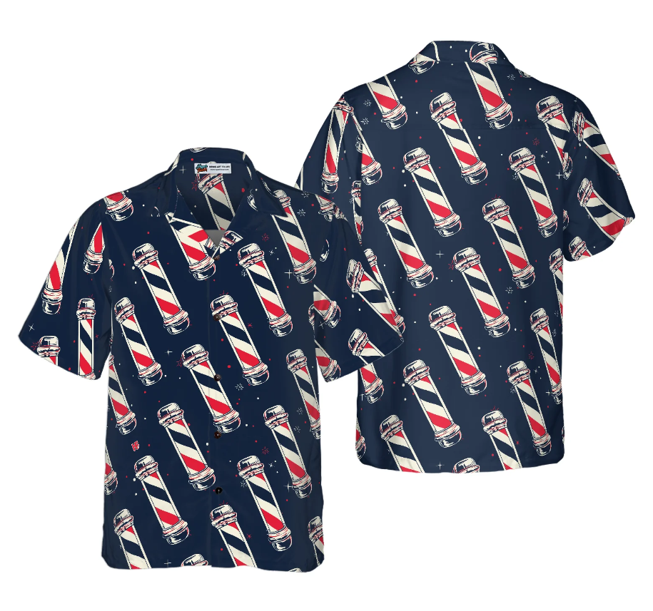 Barber Pole Hawaiian Shirt