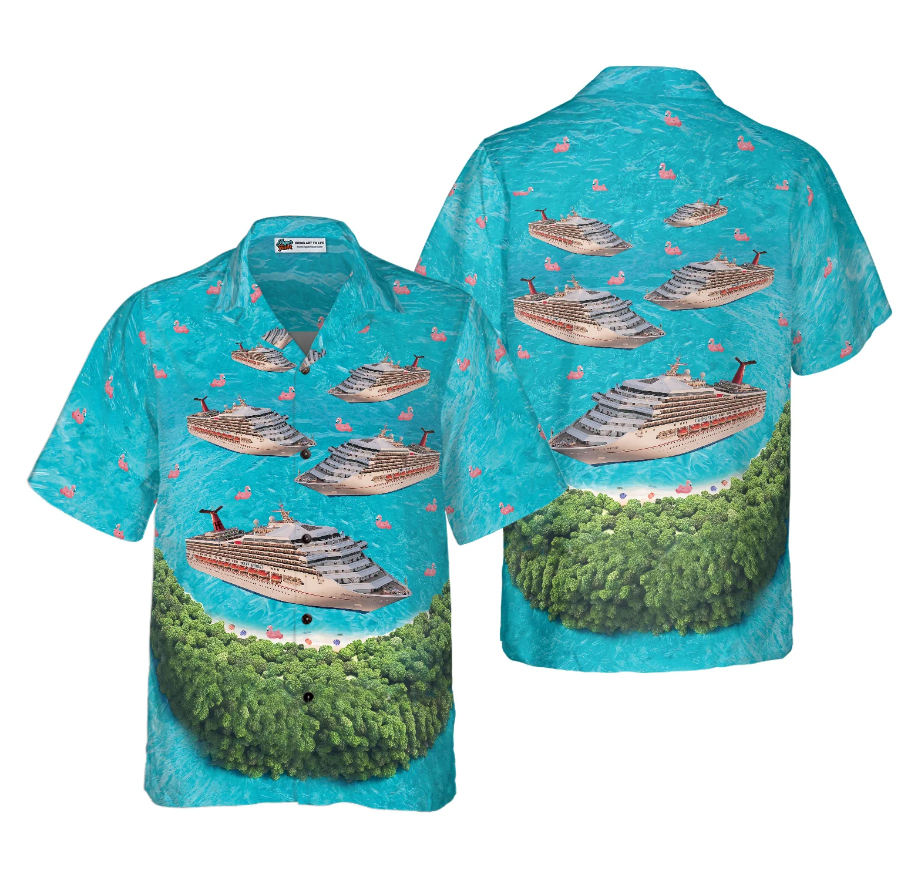 Big Cruise Ship Hawaiian Shirt