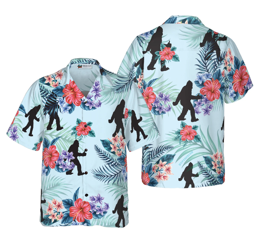 Bigfoot Bluebonnet Bigfoot Hawaiian Shirt