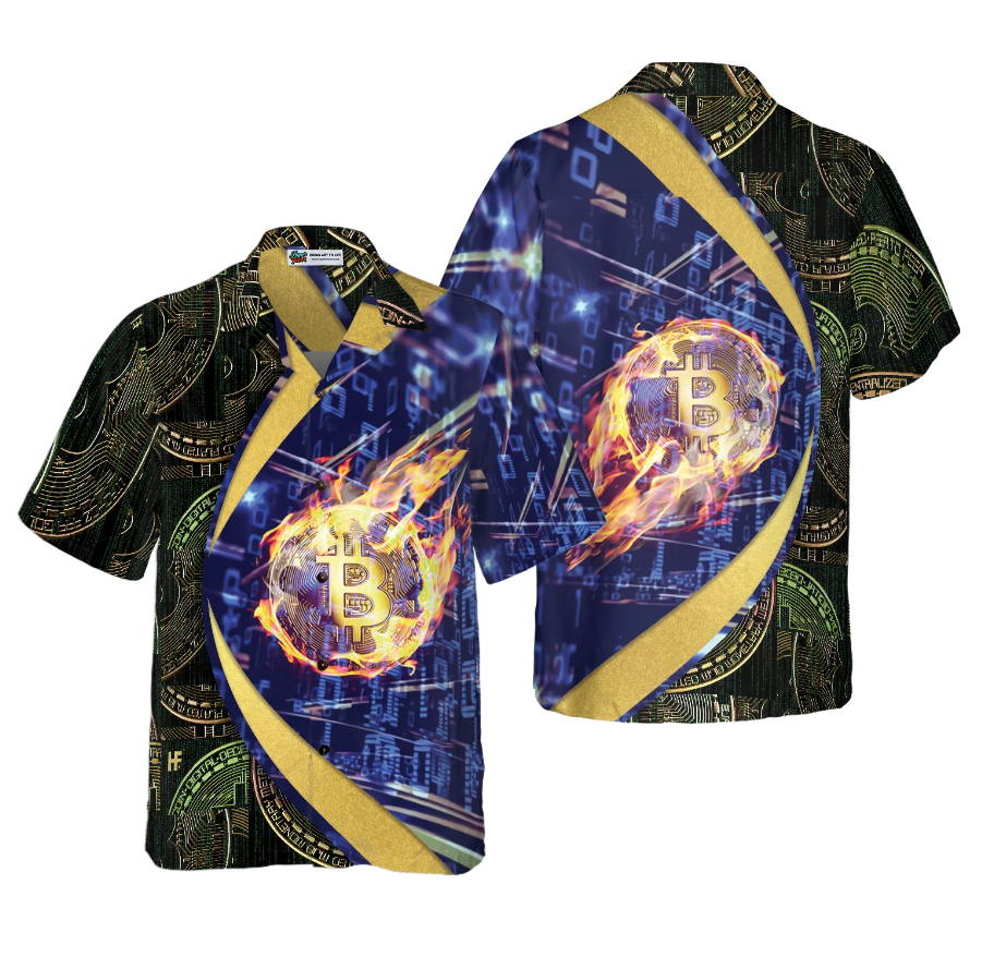 Bitcoin Block Chain Hawaiian Shirt