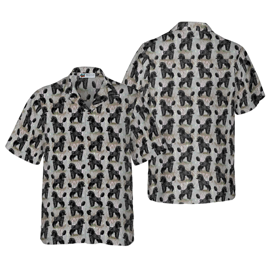 Black Poodles Shirt For Men Hawaiian Shirt