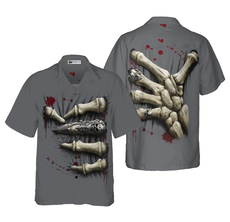 Death Hand Halloween Shirt Hawaiian Shirt