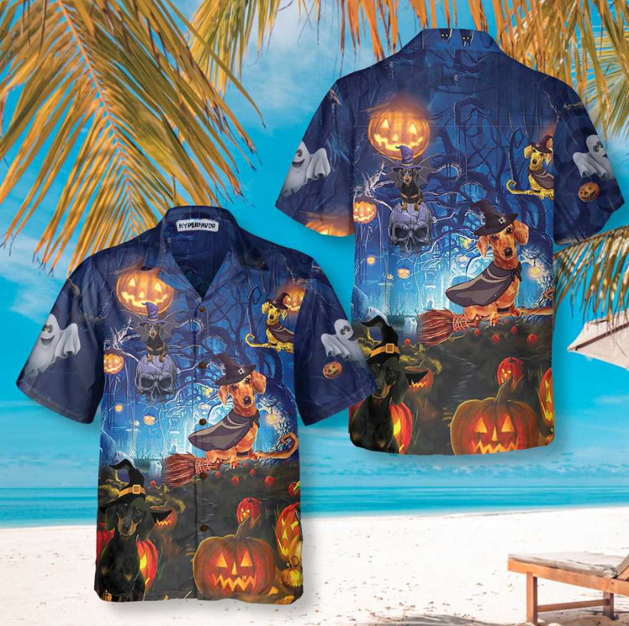Dog The Witch For Halloween Hawaiian Shirt