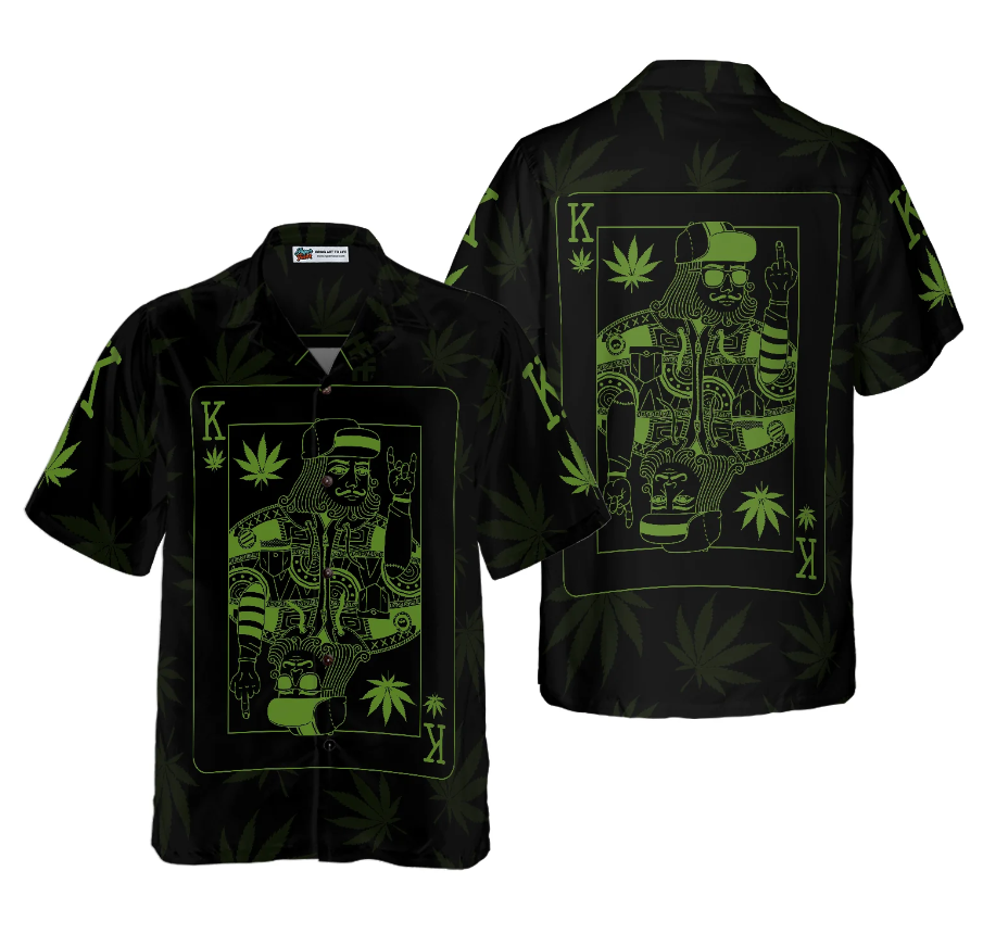 Dope Marijuana King Card Hawaiian Shirt