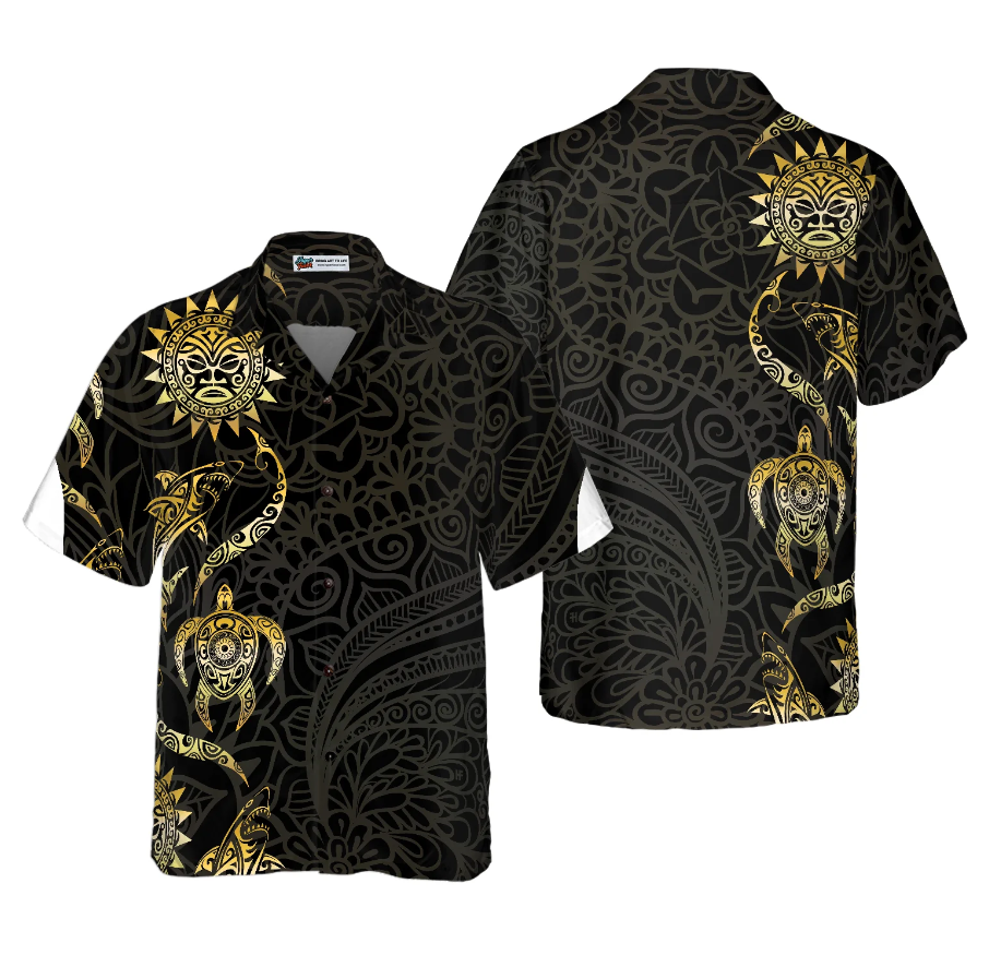 In The Ocean Polynesian Pattern Hawaiian Shirt