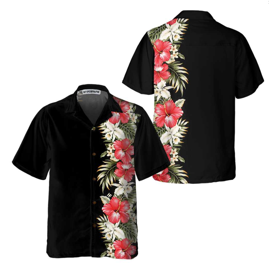 Red Hibiscus Hawaiian Shirt