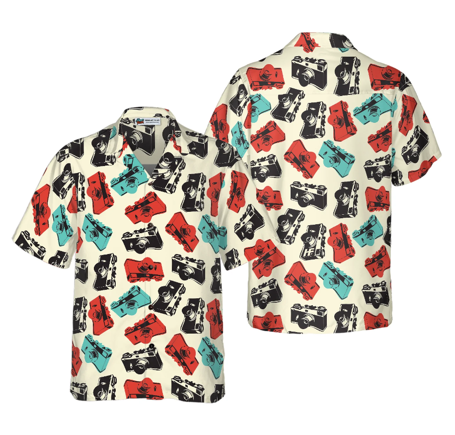 Retro Photography Cameras Hawaiian Shirt