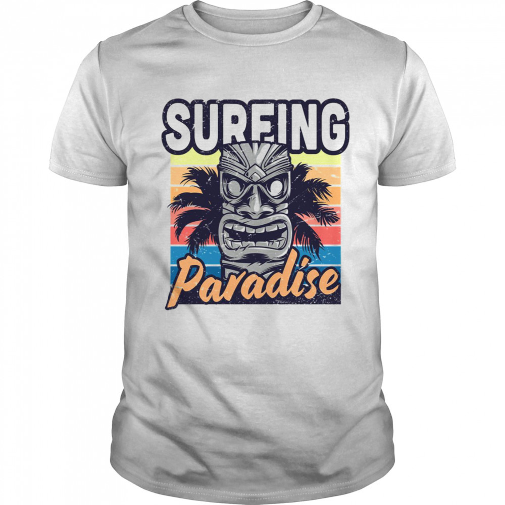 Surfing Paradise Vintage Hawaii Surfing Label shirt