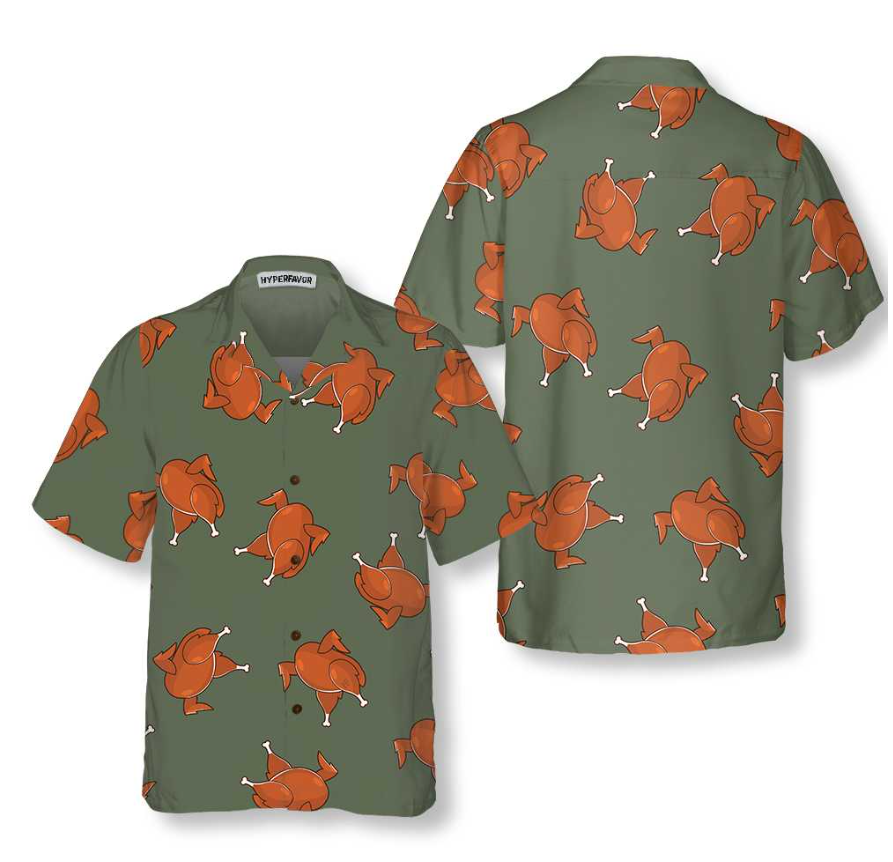 Thanksgiving Day Roasted Turkey Pattern Hawaiian shirt
