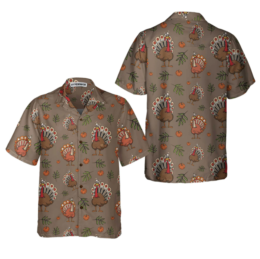 Thanksgiving Day Turkey Casual Thanksgiving Hawaiian Shirt