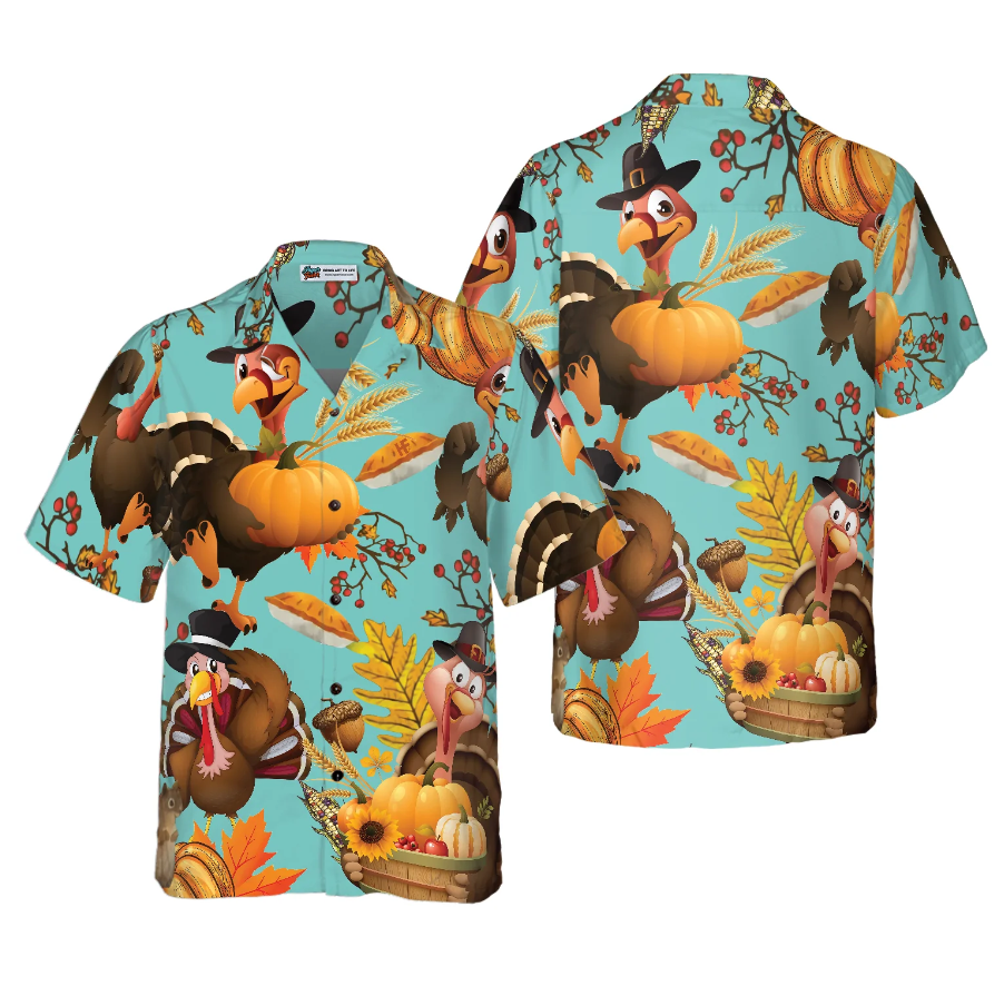 Turkey For Thanksgiving Hawaiian Shirt