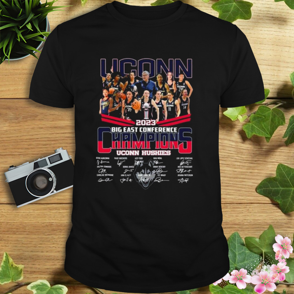 Uconn Big East Conference Champions Uconn Huskies Signatures Shirt