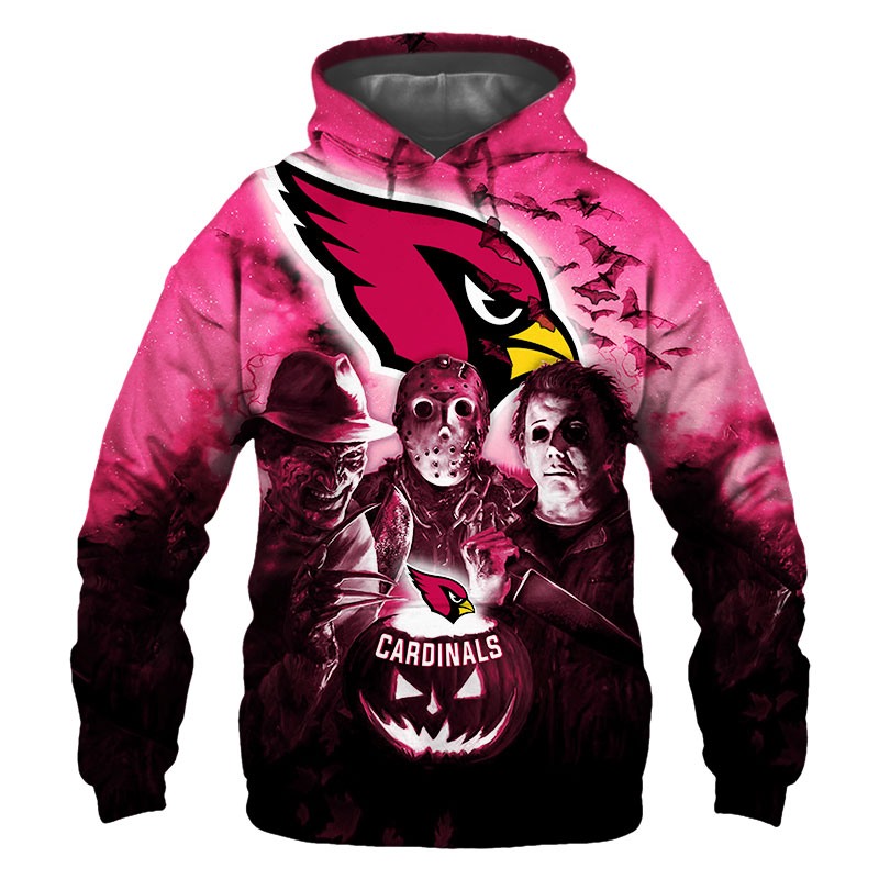 Arizona Cardinals Hoodie 3D Halloween Horror night gift for fans
