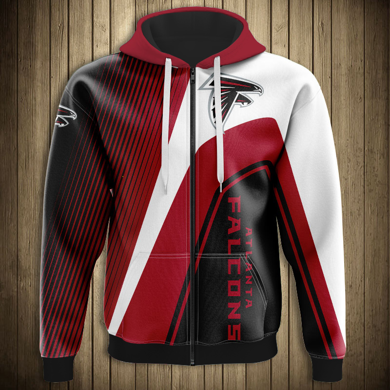 Atlanta Falcons 3D Hoodie Zipper for men