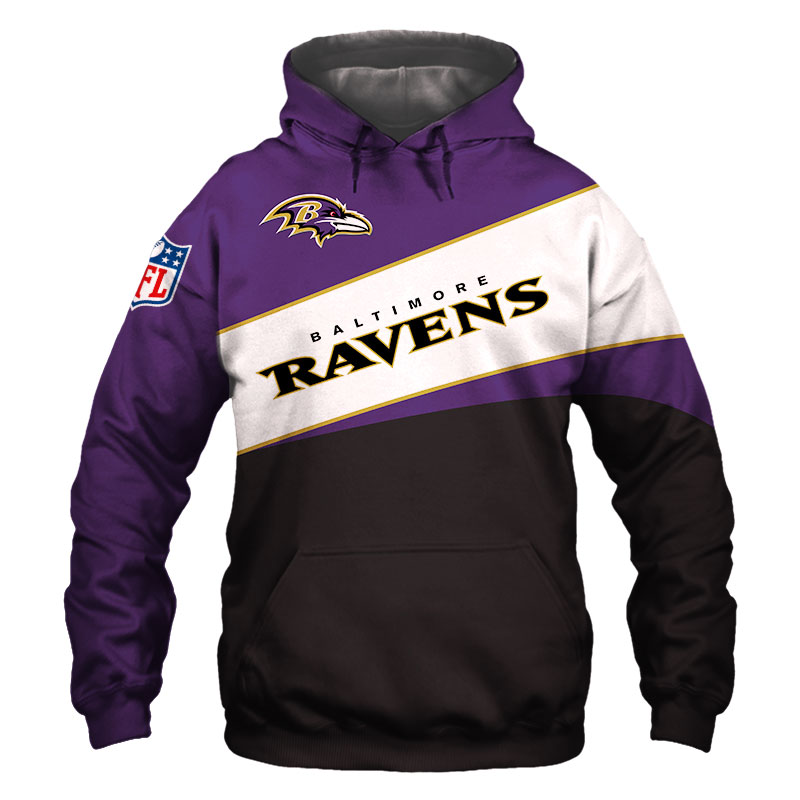 Baltimore Ravens Hoodie 3D Long Sleeve Pullover new season