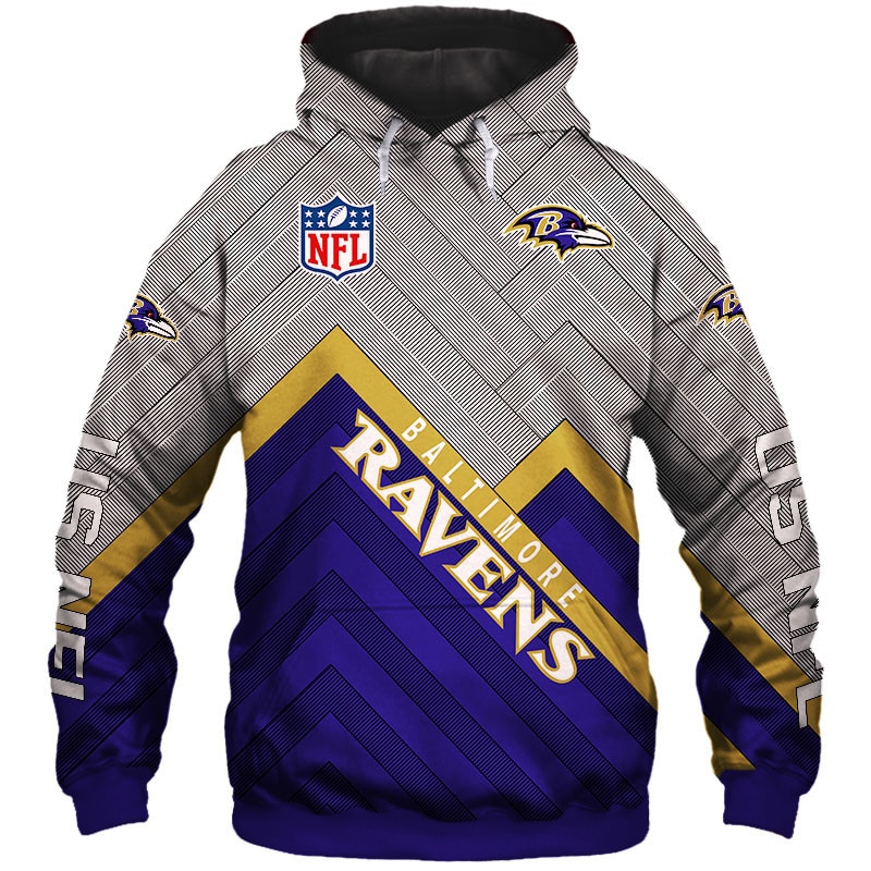 Baltimore Ravens Hoodie 3D cheap Long Sweatshirt Pullover size S-5XL