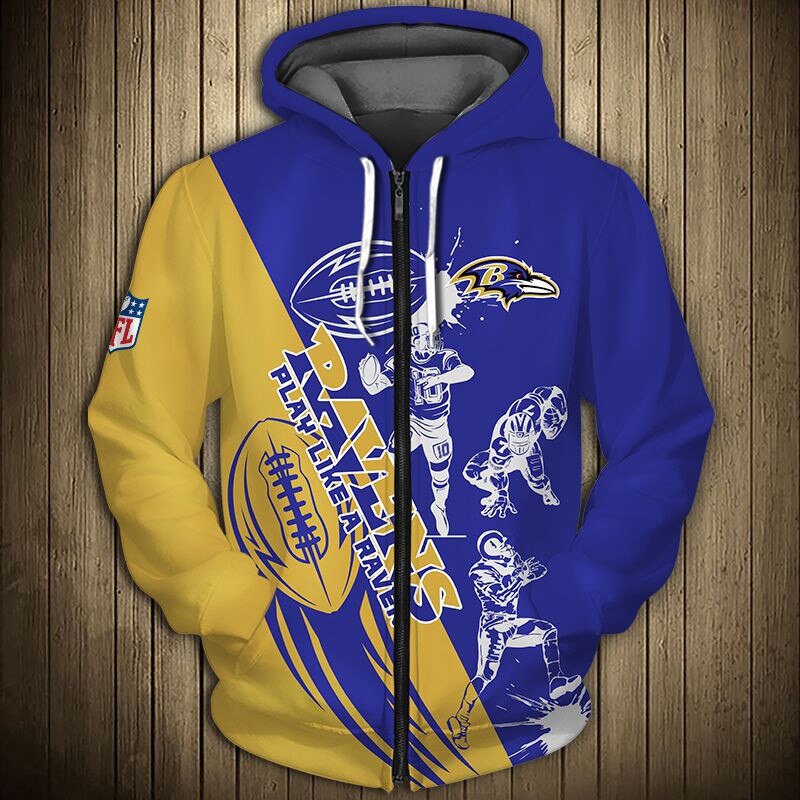 NFL Baltimore Ravens 3D Hoodie Style Gift Men Women