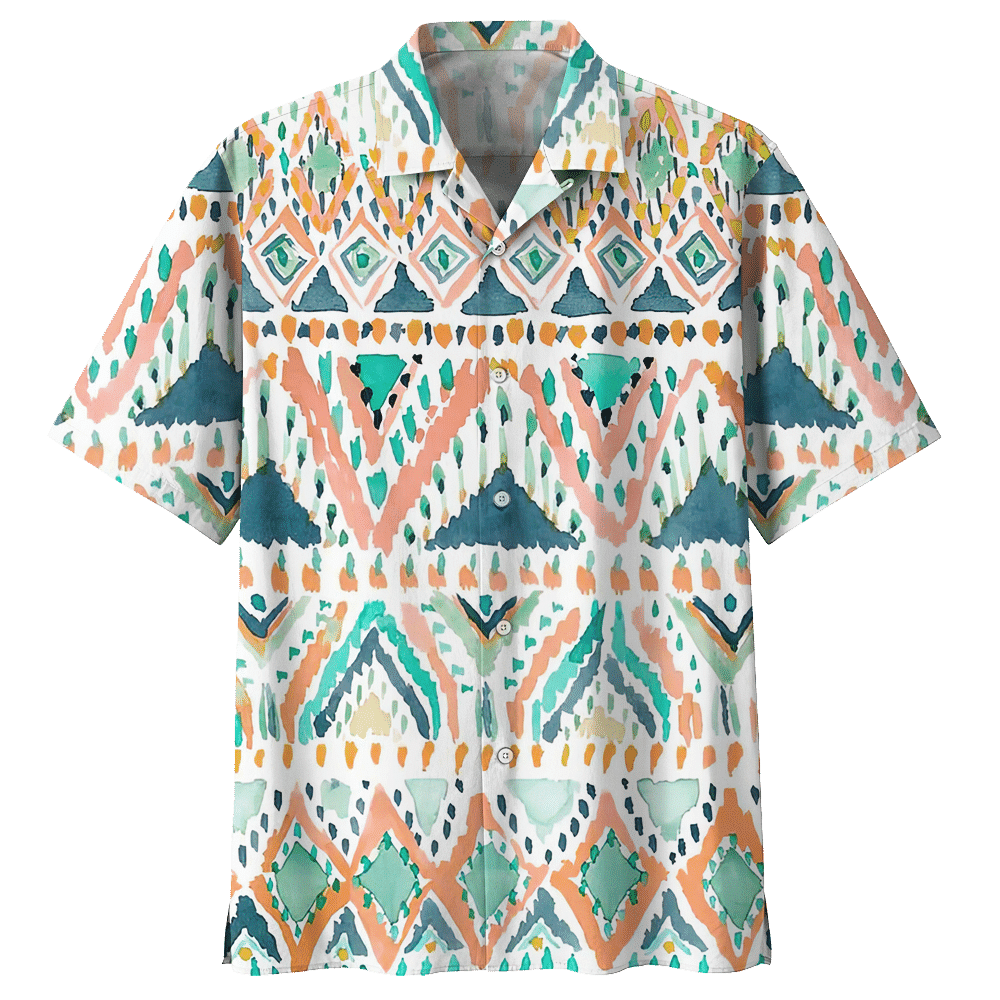 Bohemian White High Quality Unisex Hawaiian Shirt