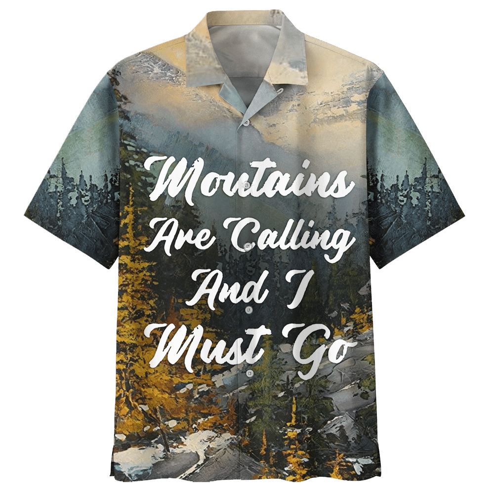 Camping Gray Nice Design Unisex Hawaiian Shirt