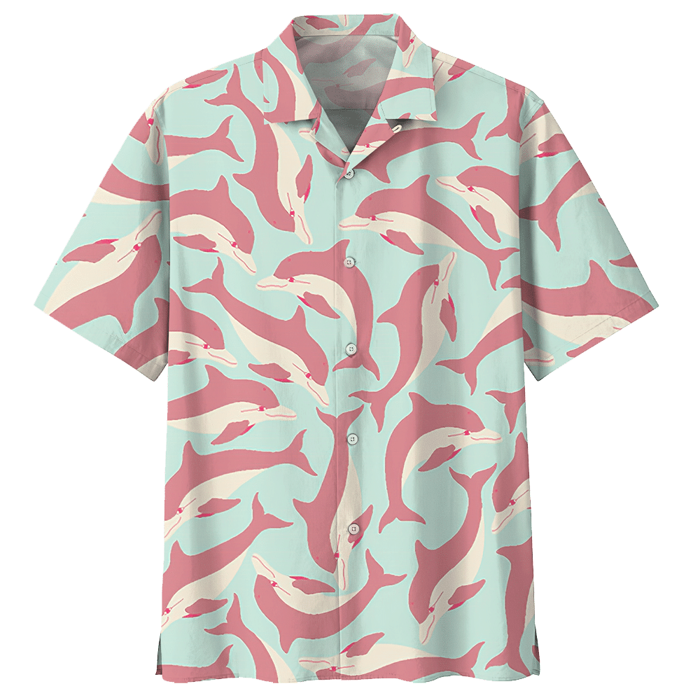 Dolphin Blue Unique Unisex Hawaiian Shirt