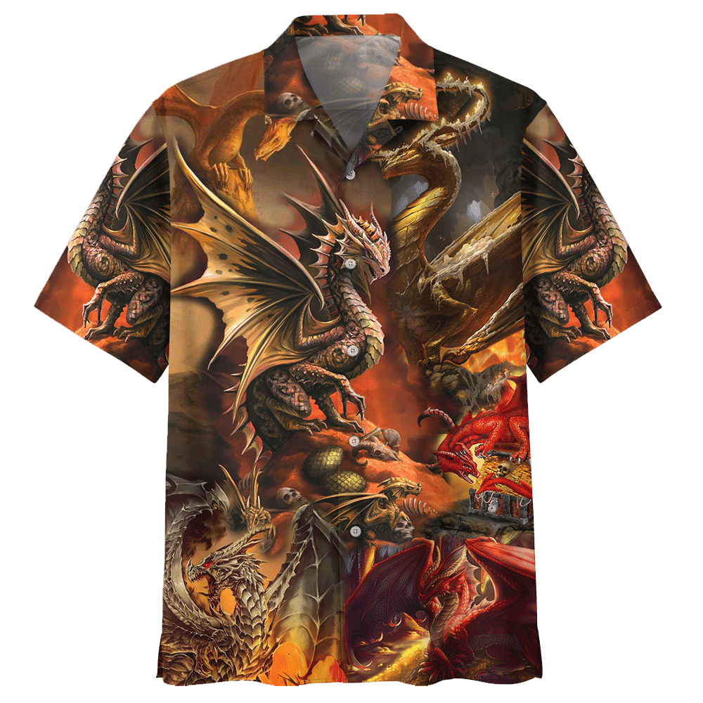 Dragon Red Nice Unisex Hawaiian Shirt