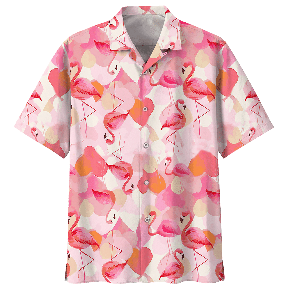 Flamingo Pink Amazing Unisex Hawaiian Shirt