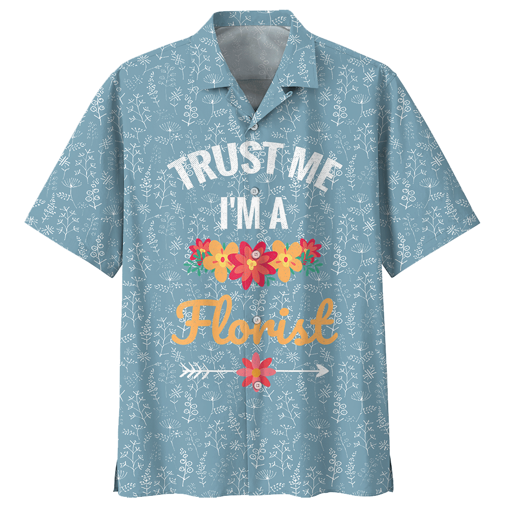 Florist  Blue Unique Unisex Hawaiian Shirt