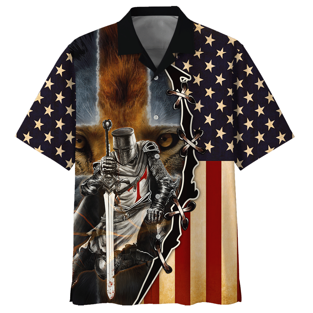Knight Templar Black Nice Unisex Hawaiian Shirt