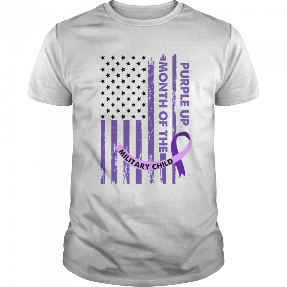 Month Of The Military Child Purple Up Strong Military Kids shirt