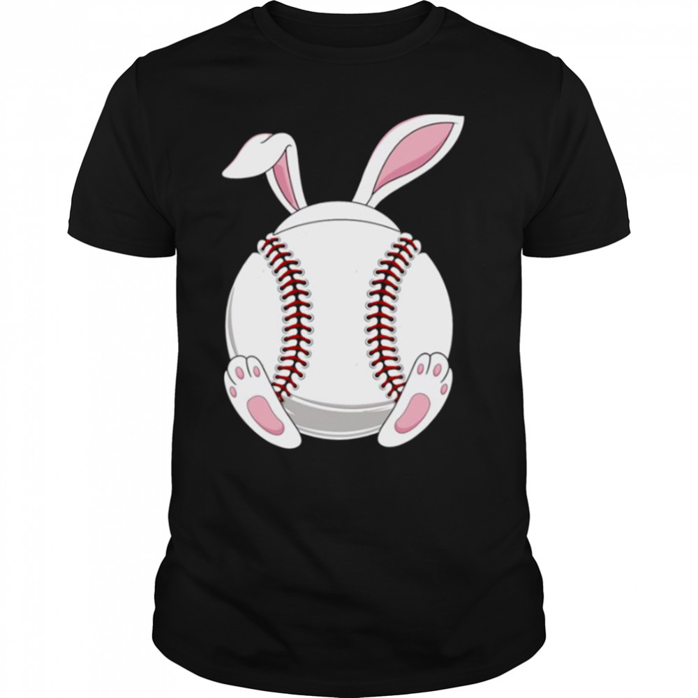 Simple Design Easter Baseball Cute Bunny Happy Easter Ball shirt