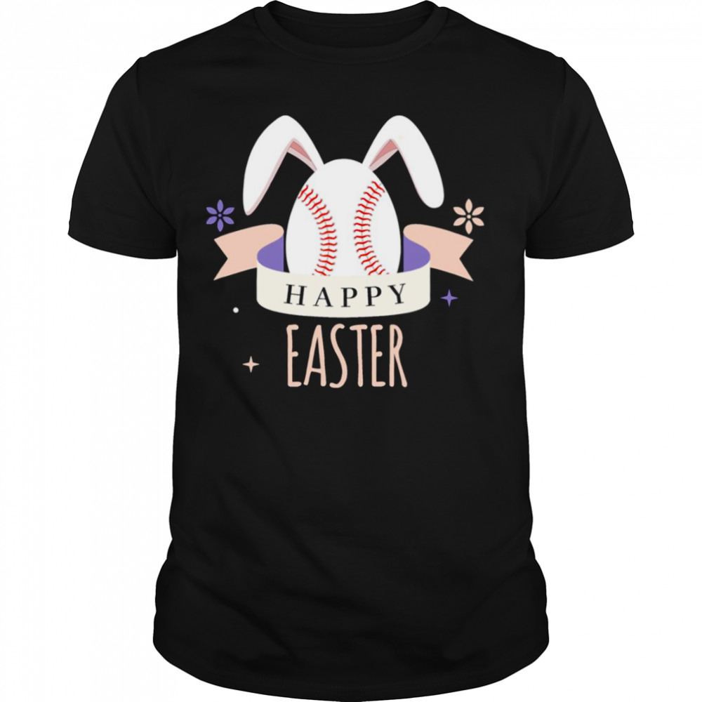 Sport Bunny Baseball Easter Day Egg Rabbit Baseball Ears Funny shirt