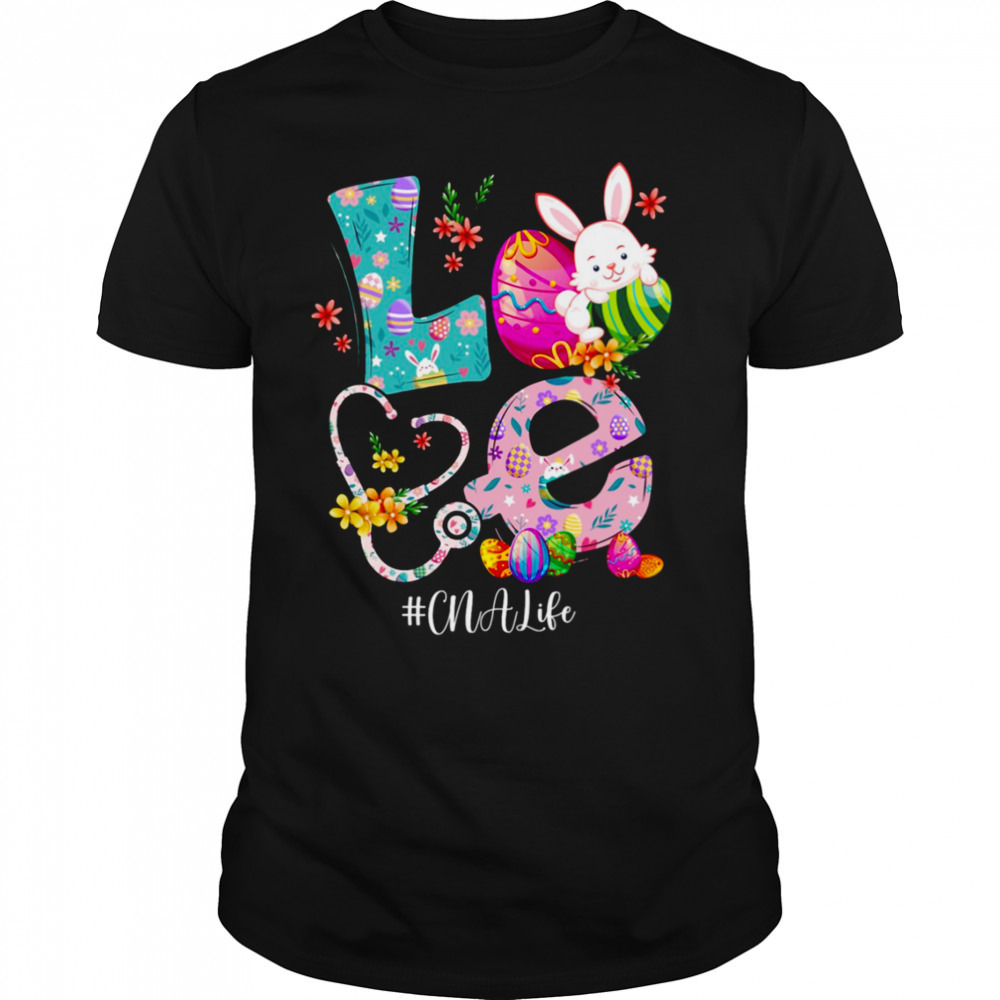 Stethoscope Scrub Cna Nurse Life Bunny Easter Day shirt